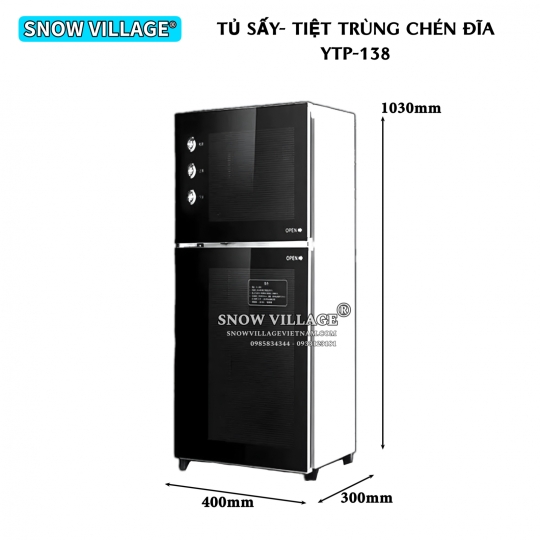 Tủ sấy chén YTP-138 Snow Village