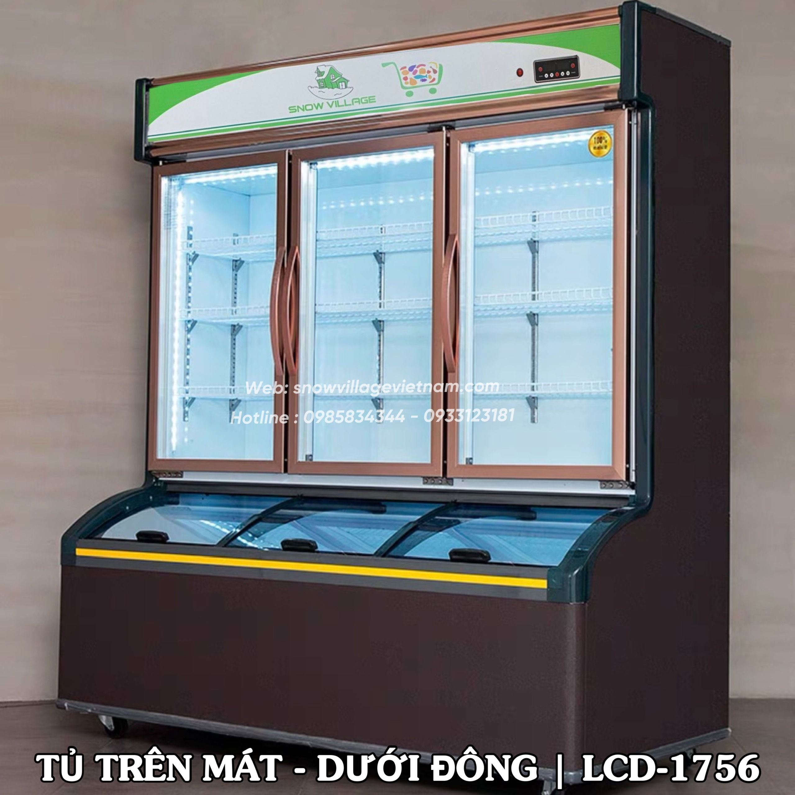 Tủ trưng bày trên mát dưới đông cao cấp LCD-1756