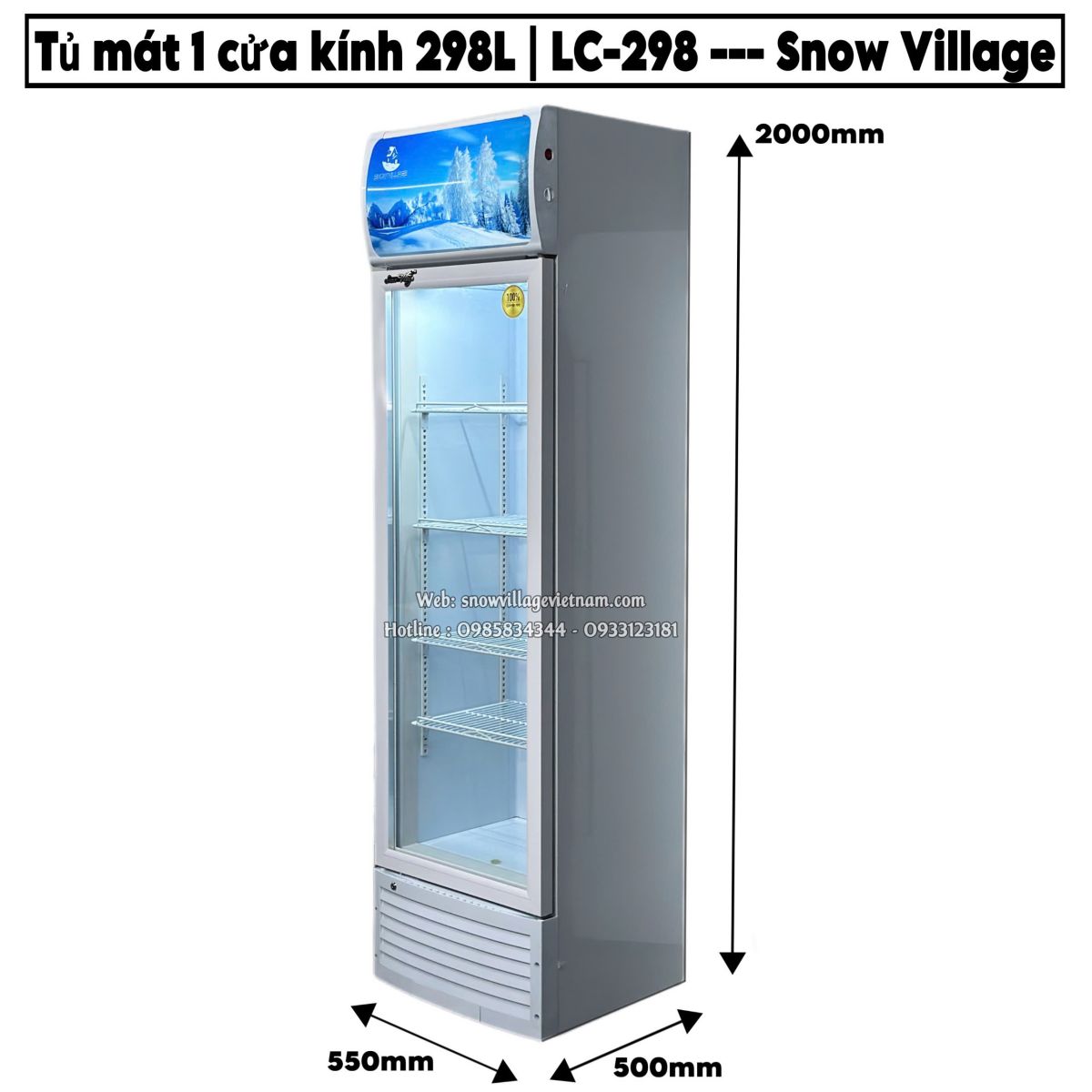 Tủ mát 1 cửa LC-298