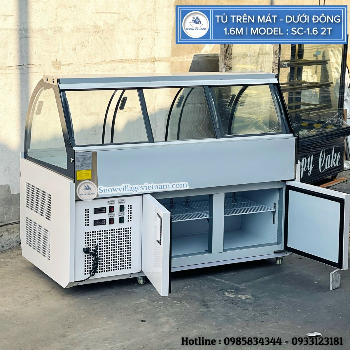 Tủ trưng bày thịt tươi trên mát dưới đông SC-1.6 2T
