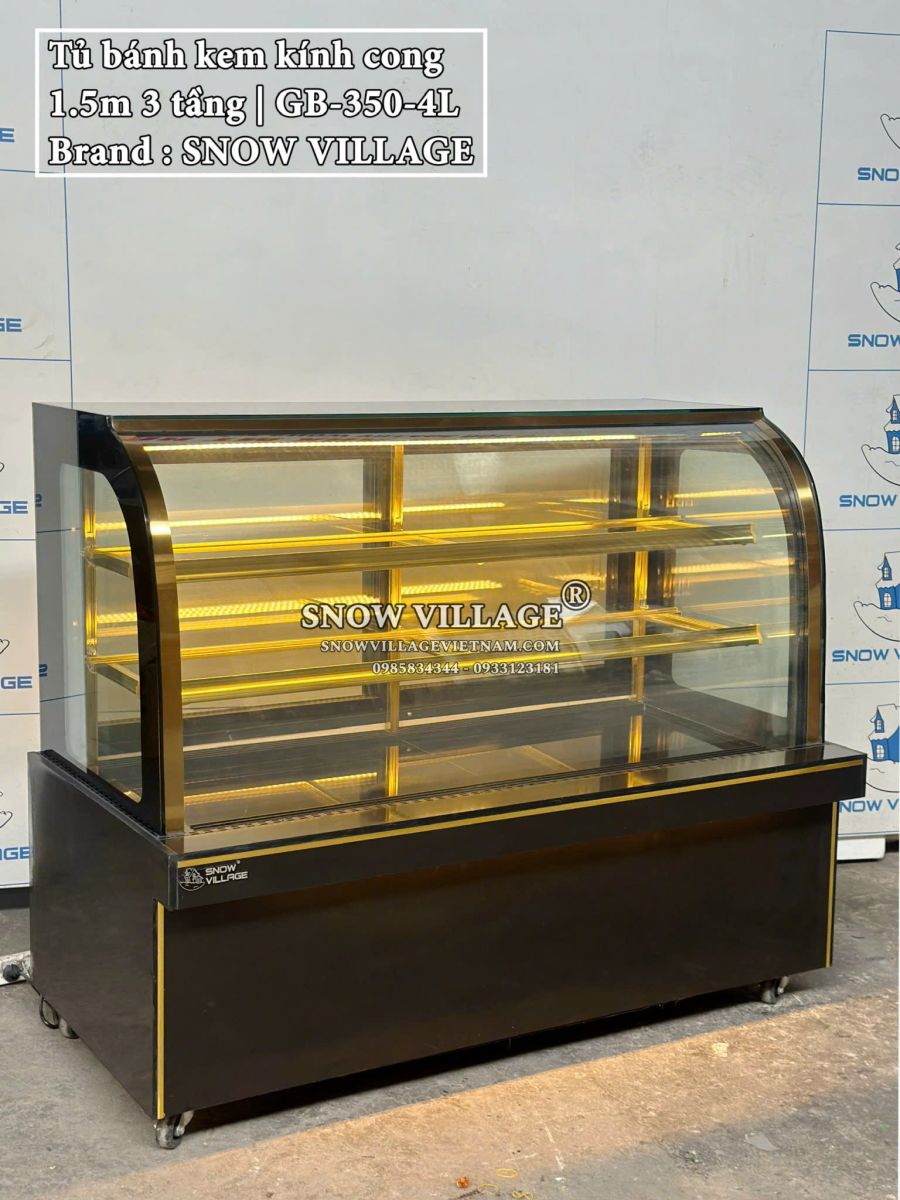 Tủ bánh kính cong 3 tầng GB-350.4L