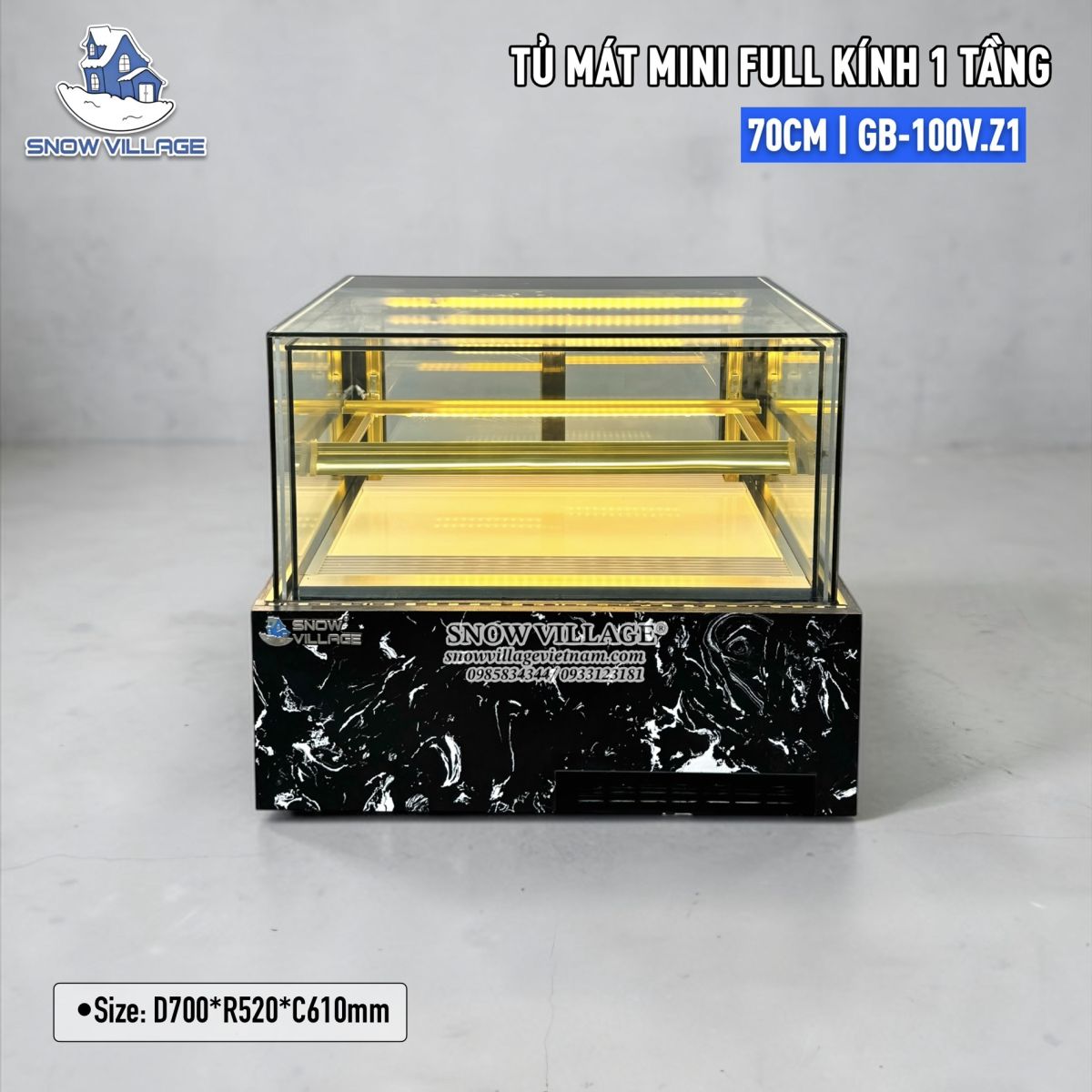 Tủ mát mini 2 tầng 70cm GB-100V.Z1