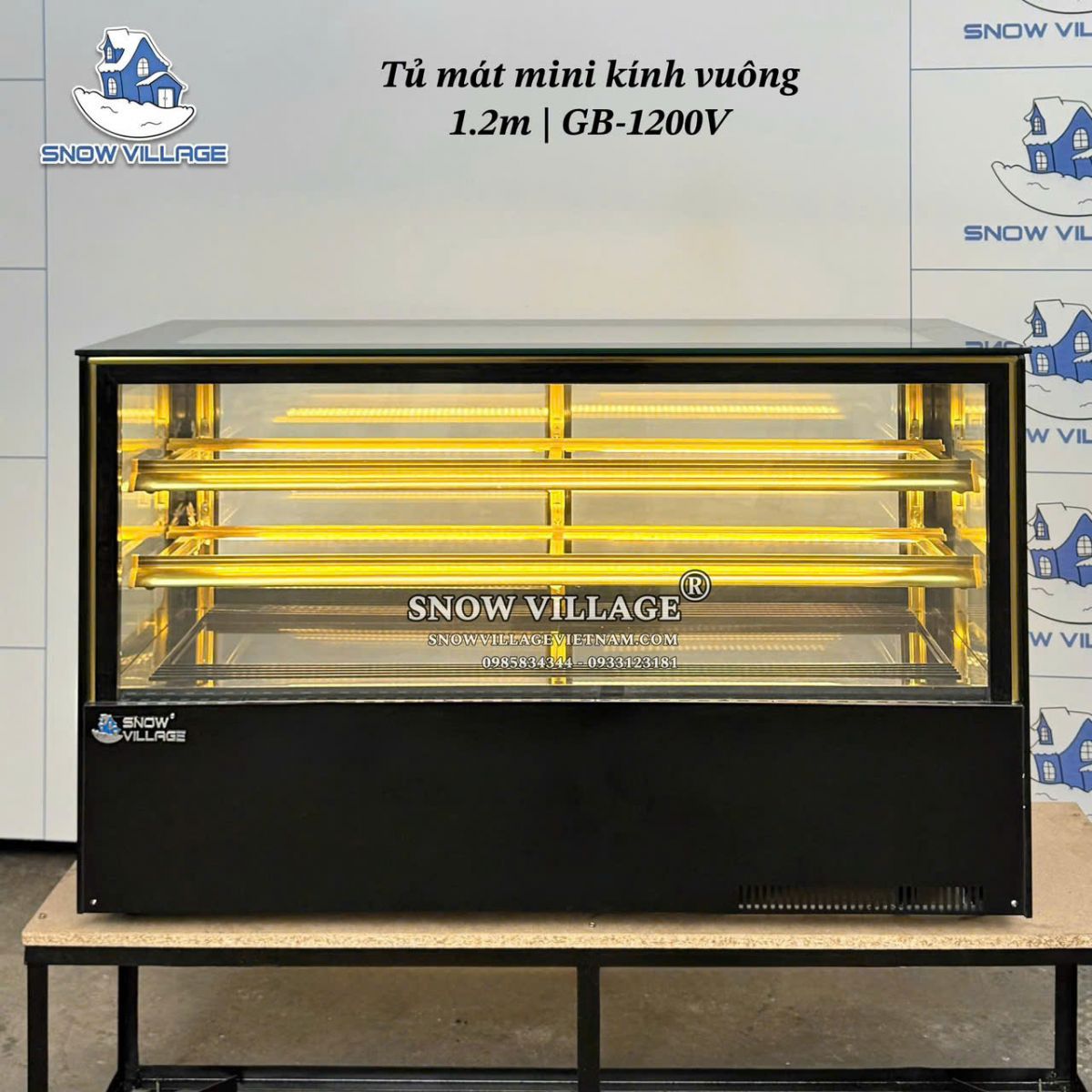 Tủ bánh để bàn kính vuông GB-1200V