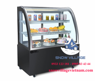 Tủ bánh kính cong 3 tầng 0.9m GB-250-4L