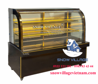 Tủ bánh kem kính cong 1.5m 3 tầng