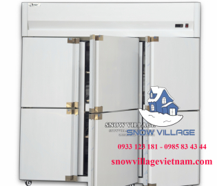 Tủ đông mát 6 cánh inox 1500L
