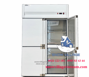 Tủ đông mát 4 cánh inox 950L