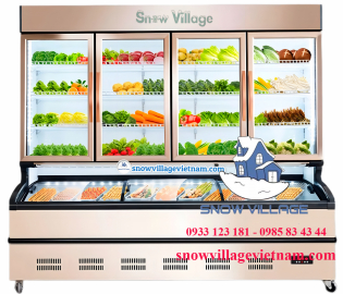 Tủ trên mát dưới đông siêu thị LMD-2218QK