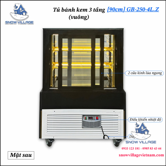 Tủ bánh 3 tầng 0.9m GB-250-4L.Z