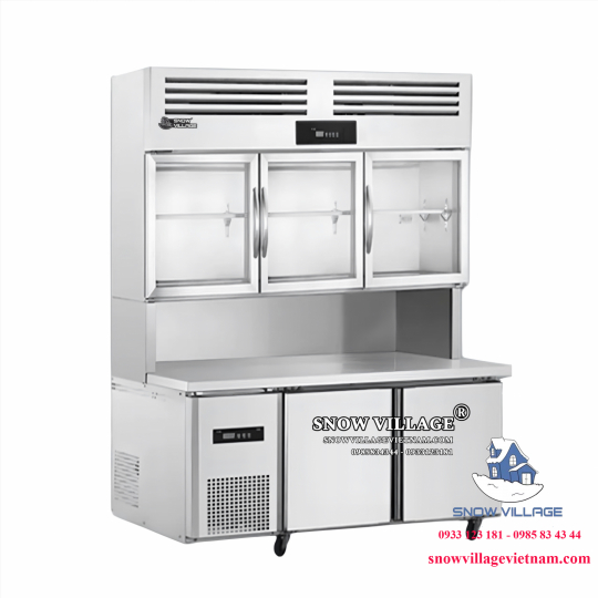 Tủ trên mát - dưới đông inox 1.8m PLRD-18N2B2
