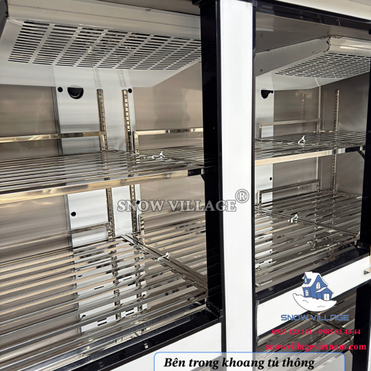 Tủ đông mát 6 cánh inox 1500L