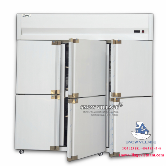 Tủ đông mát 6 cánh inox 1500L