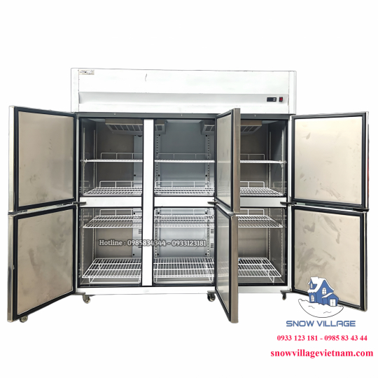 Tủ đông 6 cánh inox 304
