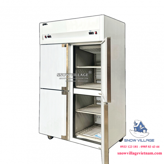 Tủ đông mát 4 cánh inox 304