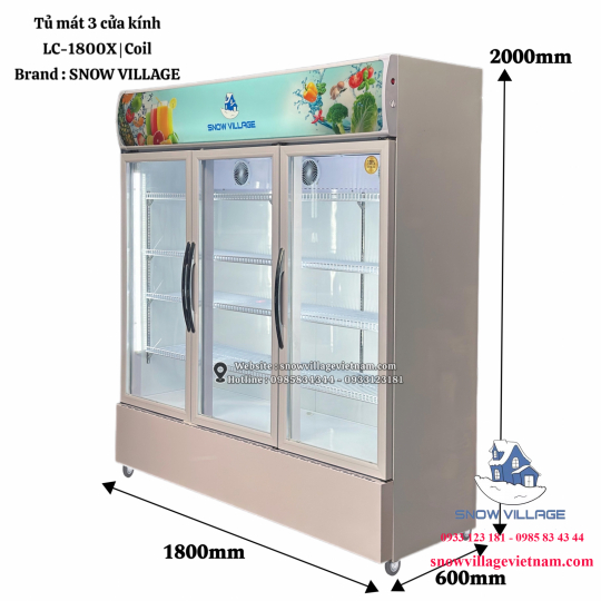 Tủ mát 3 cửa kính LC-1800X
