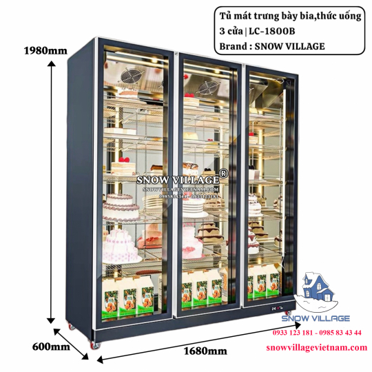 Tủ mát trưng bày bia - nước ngọt LC-1800B