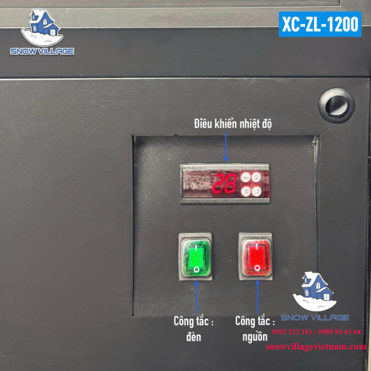 Tủ mát siêu thị 2 cửa kính lùa 1.2m XC-ZL-1200