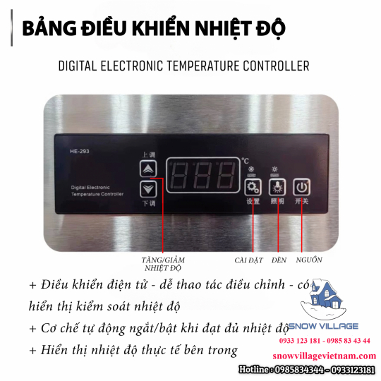 Tủ trên mát - dưới đông inox 1.8m PLRD-18N2B2