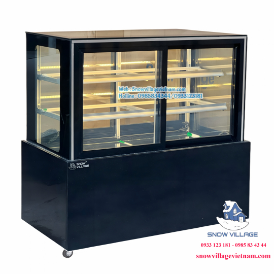 Tủ bánh kem mở cửa trước 1.2m 3 tầng