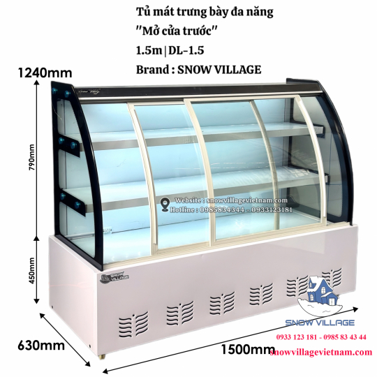 Tủ mát đa năng mở cửa trước DL-1.5