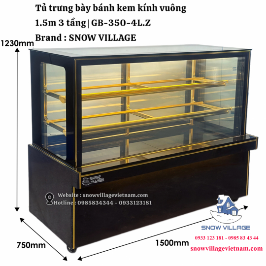 Tủ bánh 3 tầng 1.5m GB-350-4L.Z