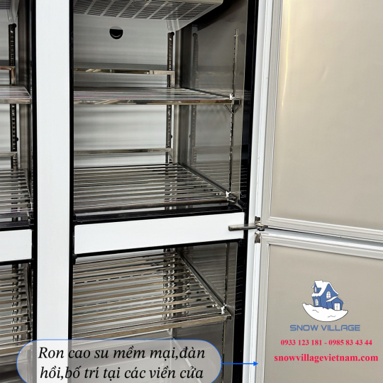Tủ nửa đông + nửa mát 4 cánh inox 900L SLLDZ4-820LS