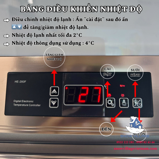 Tủ mát trưng bày 2 cửa (Quạt lạnh) LC-1200AF