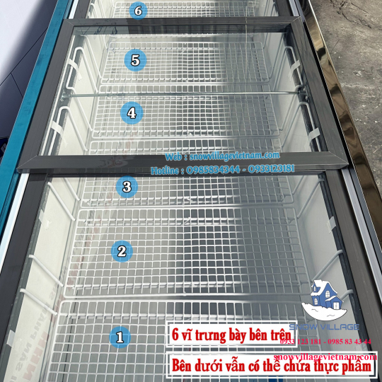 Tủ đông trưng bày cửa trên SD/SC-1800