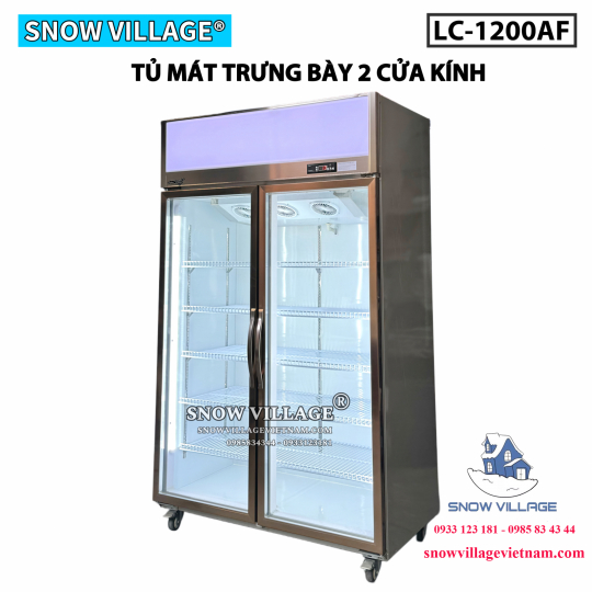 Tủ mát trưng bày 2 cửa (Quạt lạnh) LC-1200AF