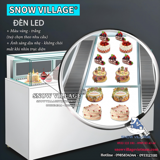 Tủ bánh kem thiết kế 1 tầng 1.5m GB-350-4L.Z1