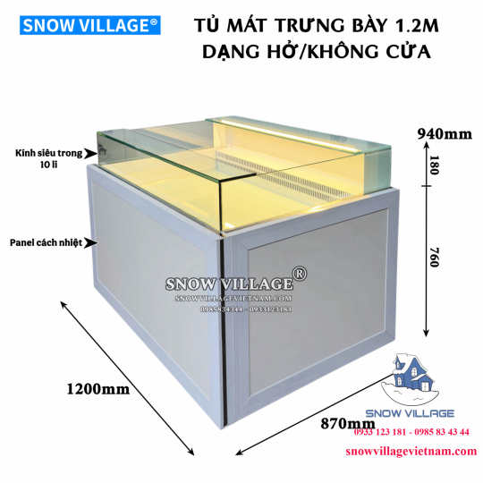 Tủ mát trưng bày siêu thị không cửa KDG-1200VN