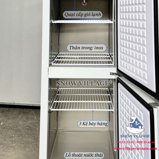 Tủ đông 2 cánh inox Quạt lạnh SLLDZ4-538LD