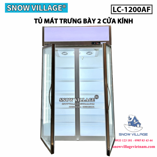 Tủ mát trưng bày 2 cửa (Quạt lạnh) LC-1200AF