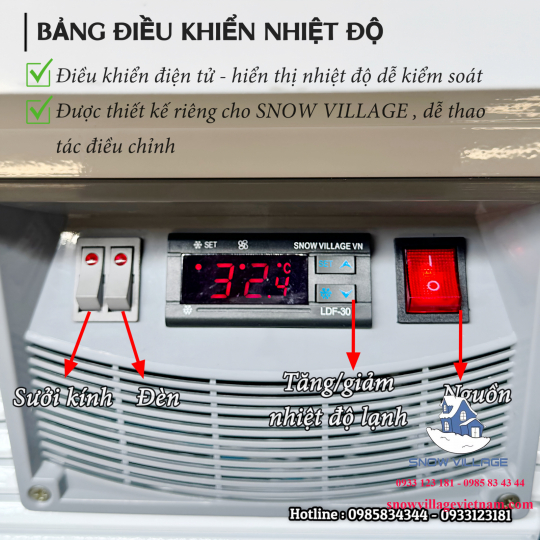 Tủ đông trưng bày kem kính cong 12 khay BL-1.2