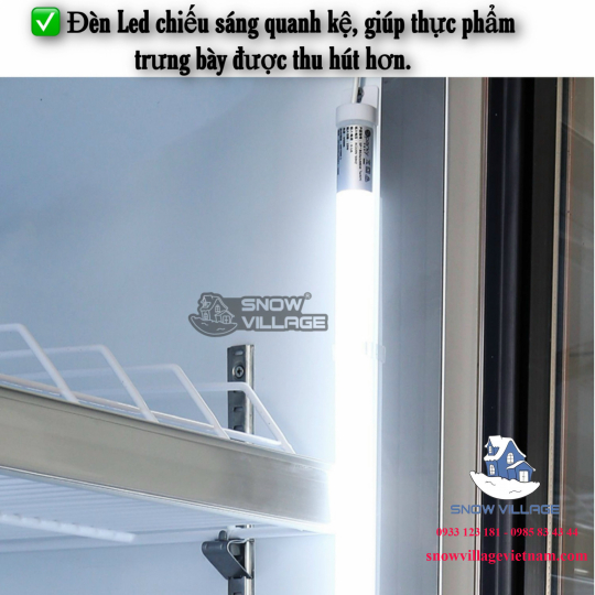 Tủ mát trưng bày 2 cửa (Quạt lạnh) LC-1200AF