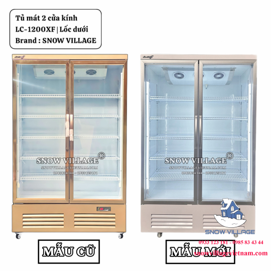 Tủ mát 2 cửa kính 