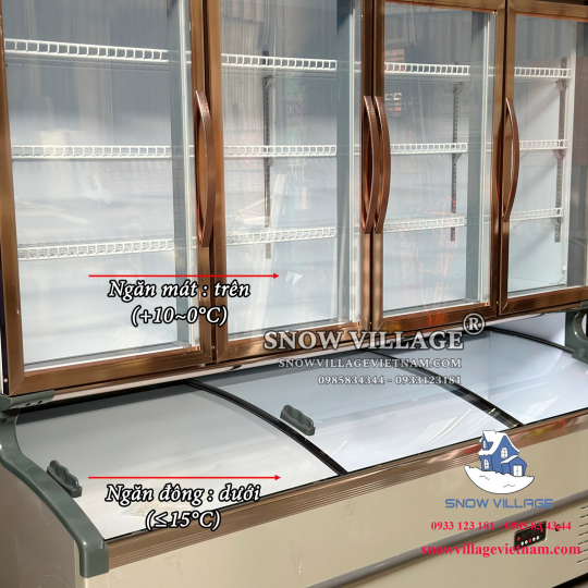 Tủ trên mát dưới đông siêu thị LMD-2218QK