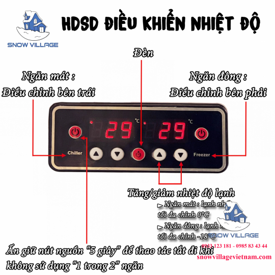 Tủ trưng bày trên mát-dưới đông cao cấp LCD-1198