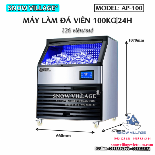 Máy làm đá 100kg/24h