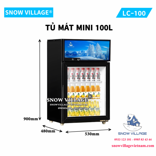 Tủ mát 1 cửa kính mini 100L LC-100