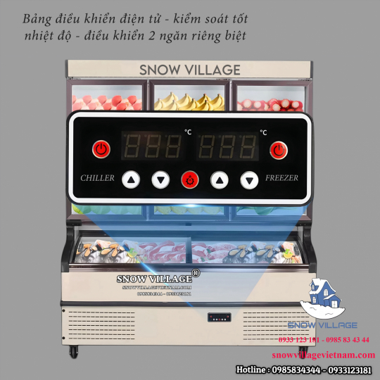 Tủ trên mát dưới đông siêu thị LMD-2218QK