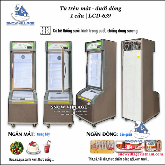 Tủ trưng bày trên mát-dưới đông cao cấp LCD-639