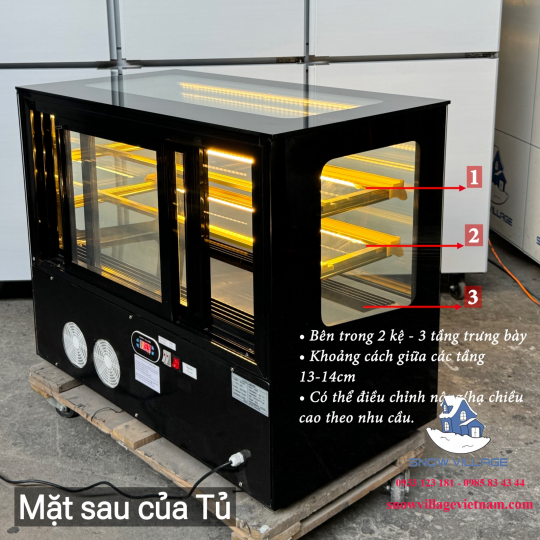 Tủ mát để bàn kính vuông 90cm GB-120V