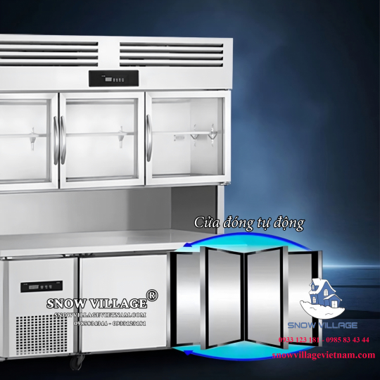 Tủ trên mát - dưới đông inox 1.8m PLRD-18N2B2