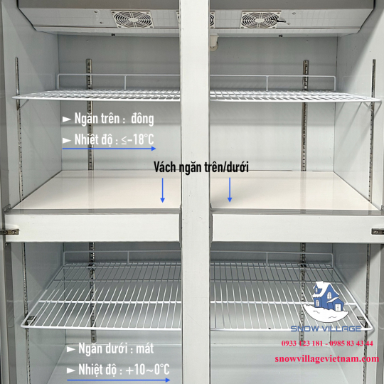 Tủ đông 4 cánh inox quạt lạnh SLLDZ4-820LD