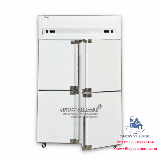 Tủ nửa đông + nửa mát 4 cánh inox 900L SLLDZ4-820LS