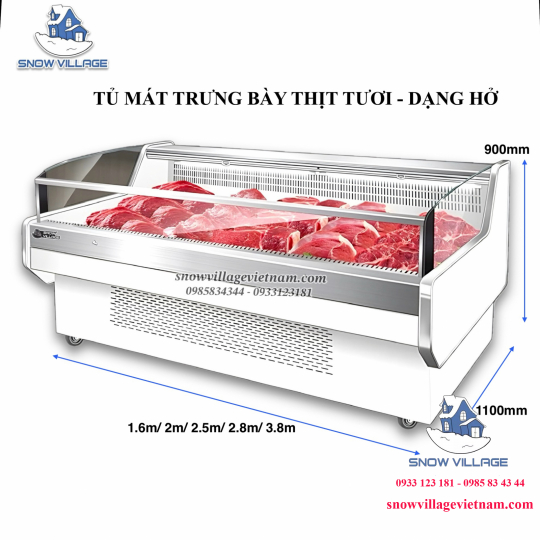 Tủ mát trưng bày thực phẩm màn kéo  XF-2.0