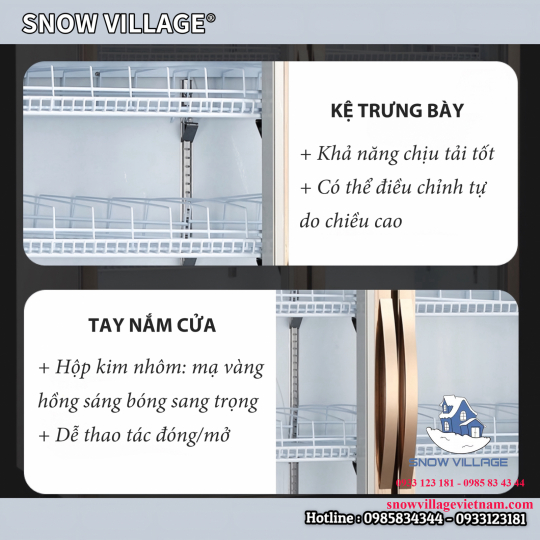 Tủ mát 2 cửa kính 