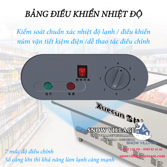 Tủ đông trưng bày cửa trên SD/SC-1800