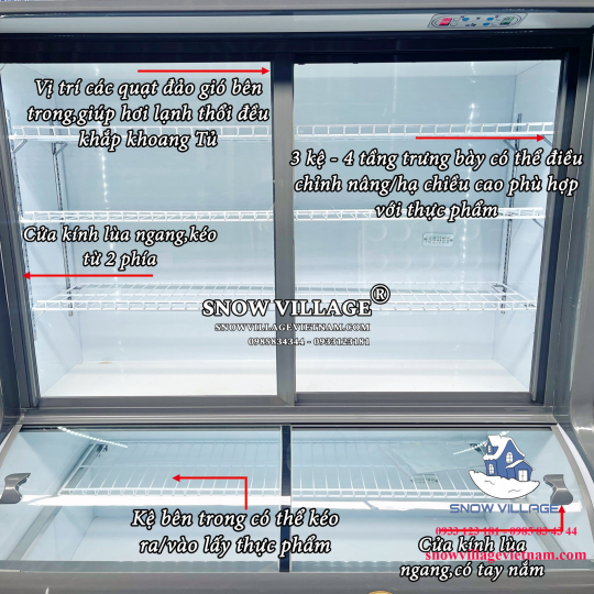 Tủ trưng bày trên mát-dưới đông DC-1200H